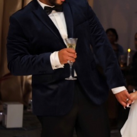 Brand new Black tux and Blue suede jacket - Picture 3 of 4